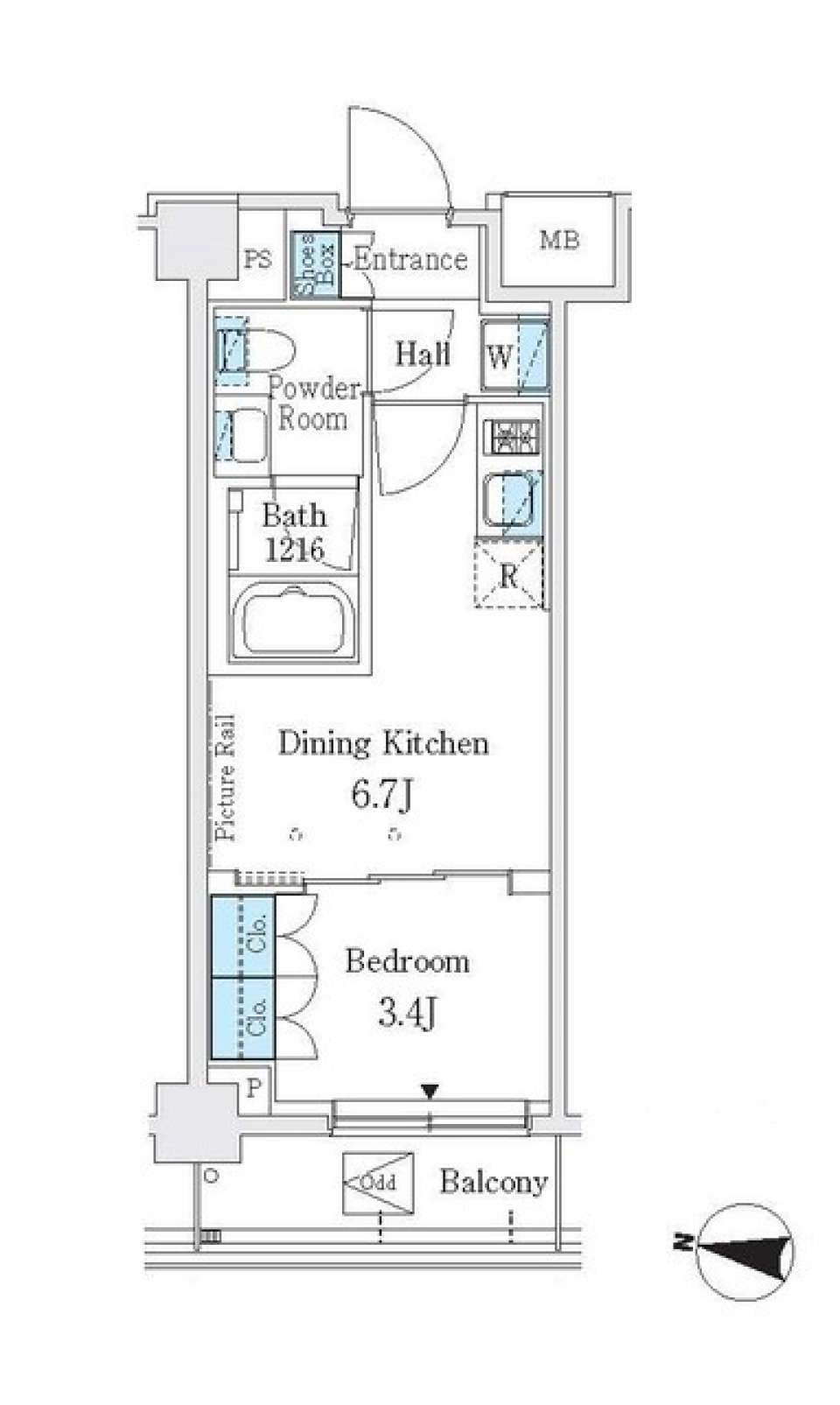 Ｊ．ＧＲＡＮ　Ｃｏｕｒｔ　品川西大井ＷＥＳＴ 512号室の間取り図