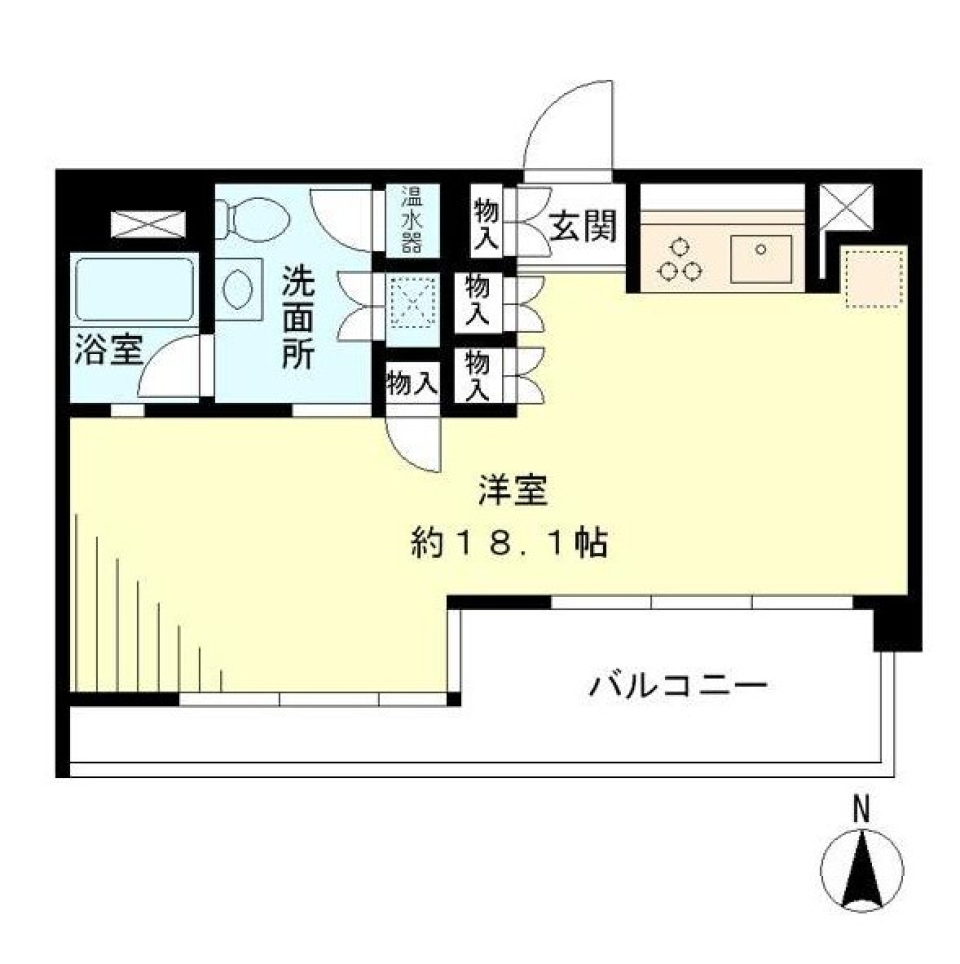 ベルメゾン芝 1202号室の間取り図