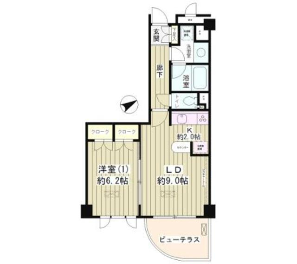 Ｌａｐｙｕｔａ 1106号室の間取り図