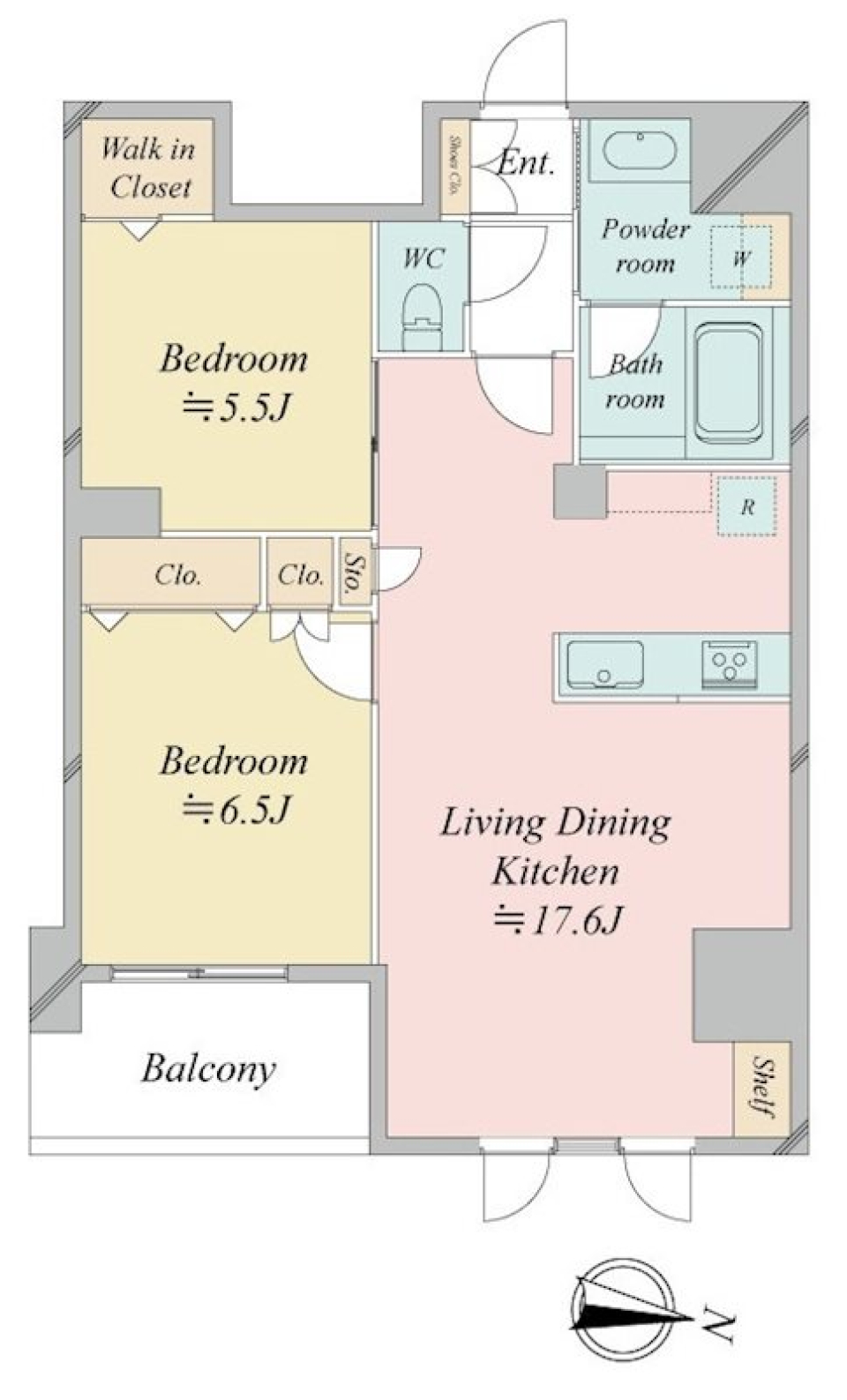 リビングから見える愛犬と戯れる君の間取り図