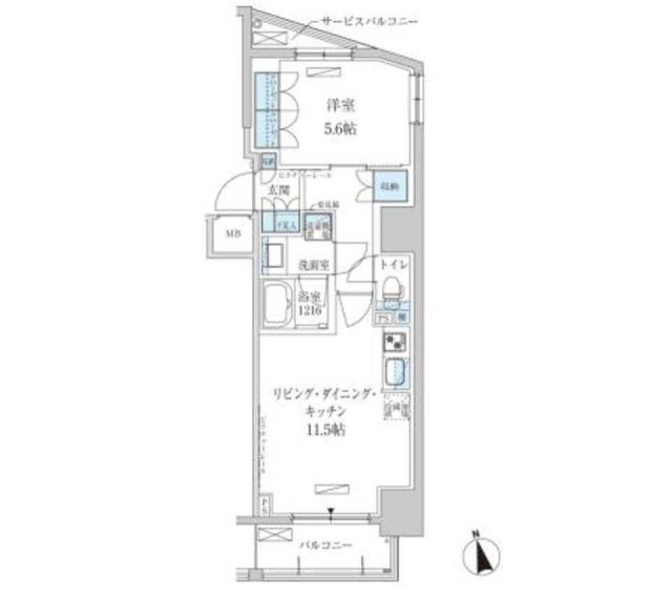 パークアクシス東上野 1001の間取り図