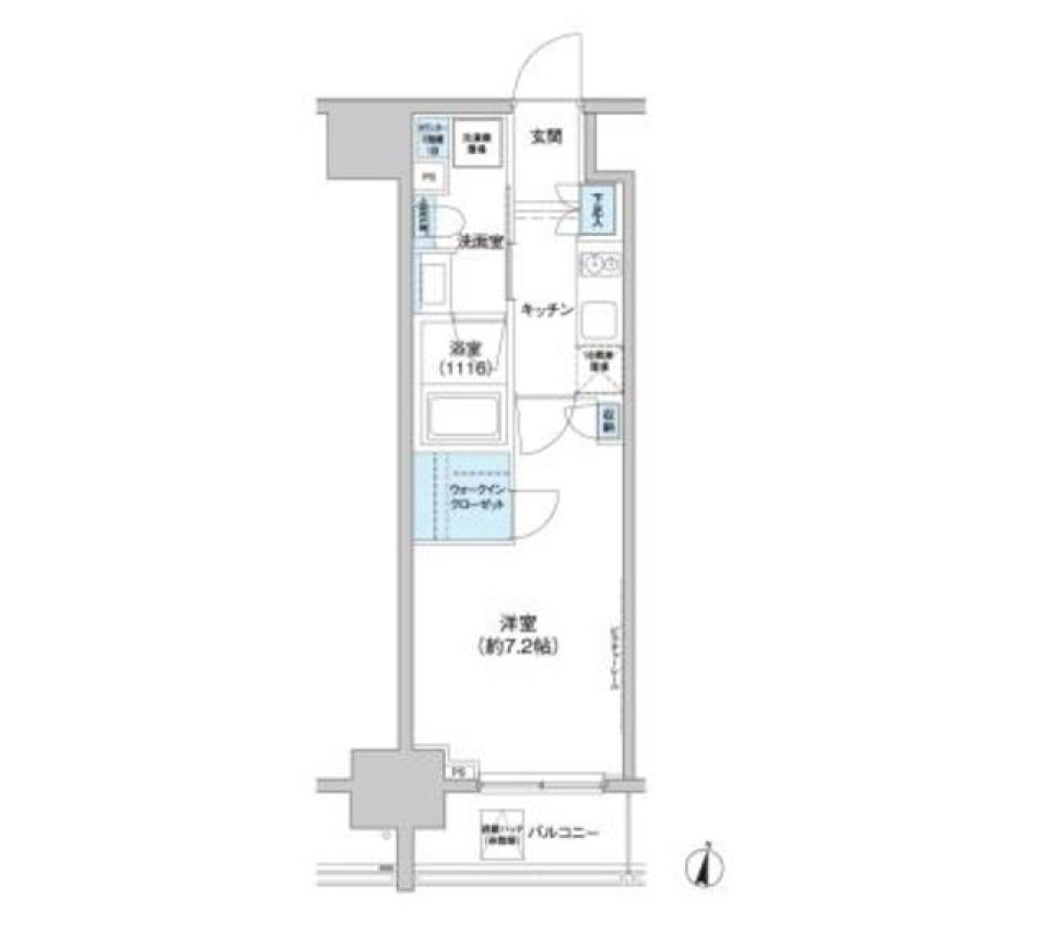 パークキューブ西新宿　602号室の間取り図