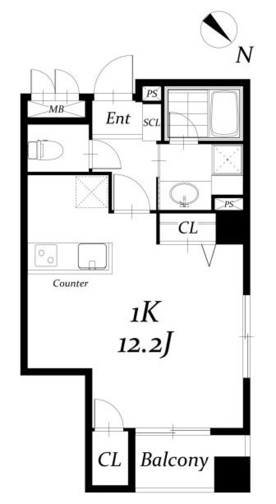 ソレイユ人形町　301号室の間取り図