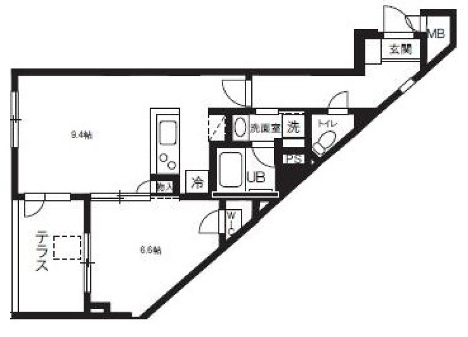 自由が丘ホワイトの間取り図