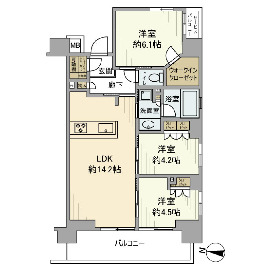 足立の家族で住めるお家の間取り図