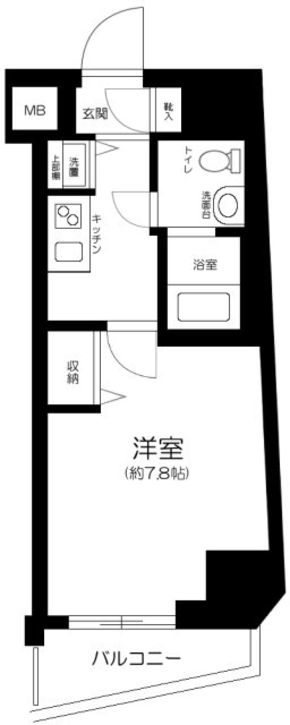 Rising place 浅草四番館　1103号室の間取り図