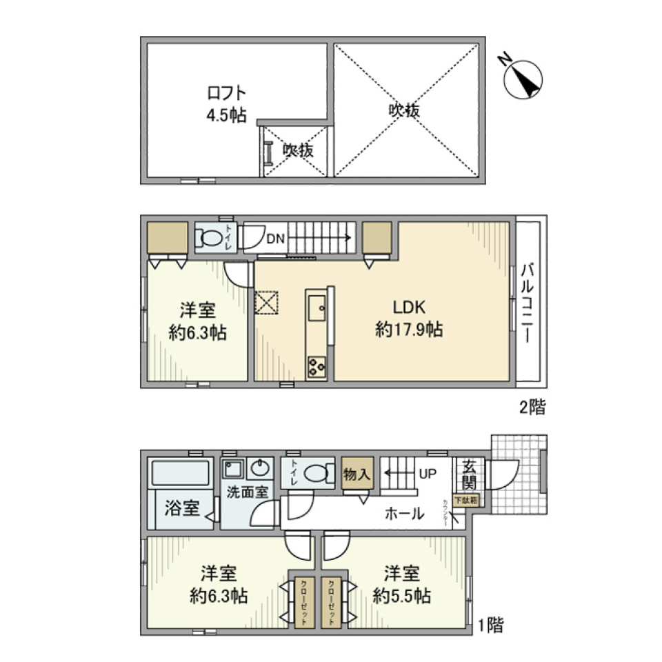 予想の斜め上をいく大田区の戸建ての間取り図