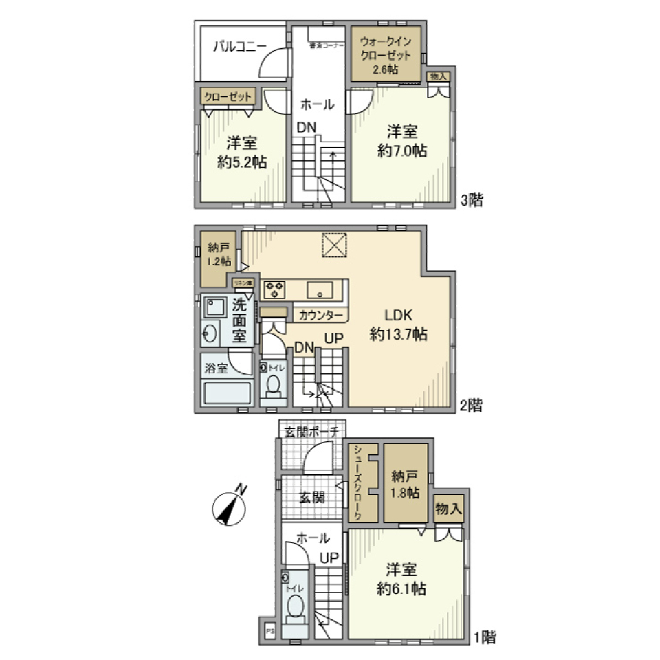 バタフライが飛ぶ家の間取り図