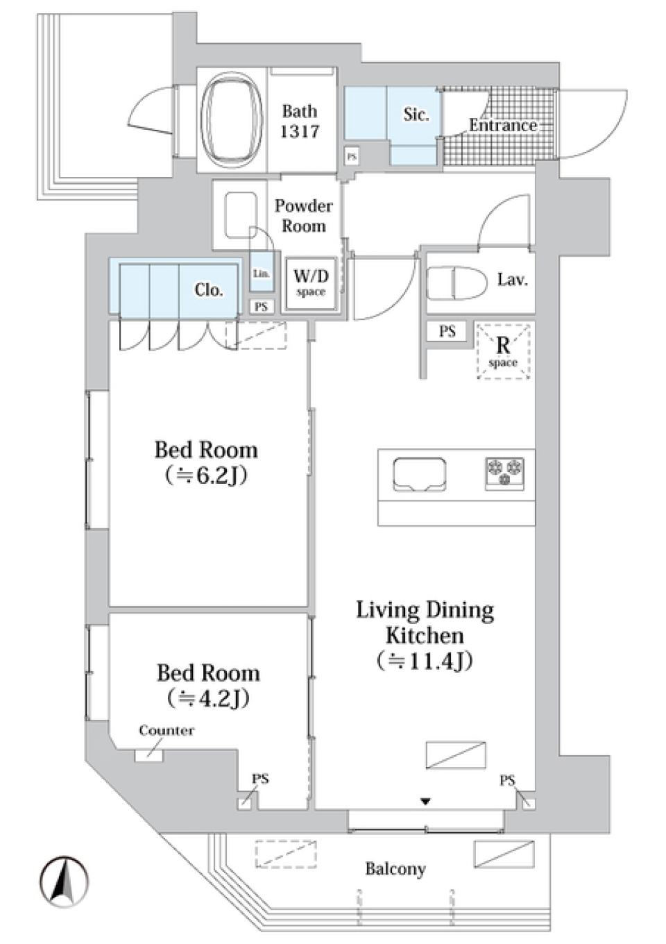 ＪＰ　ｎｏｉｅ　　錦糸町　305号室の間取り図