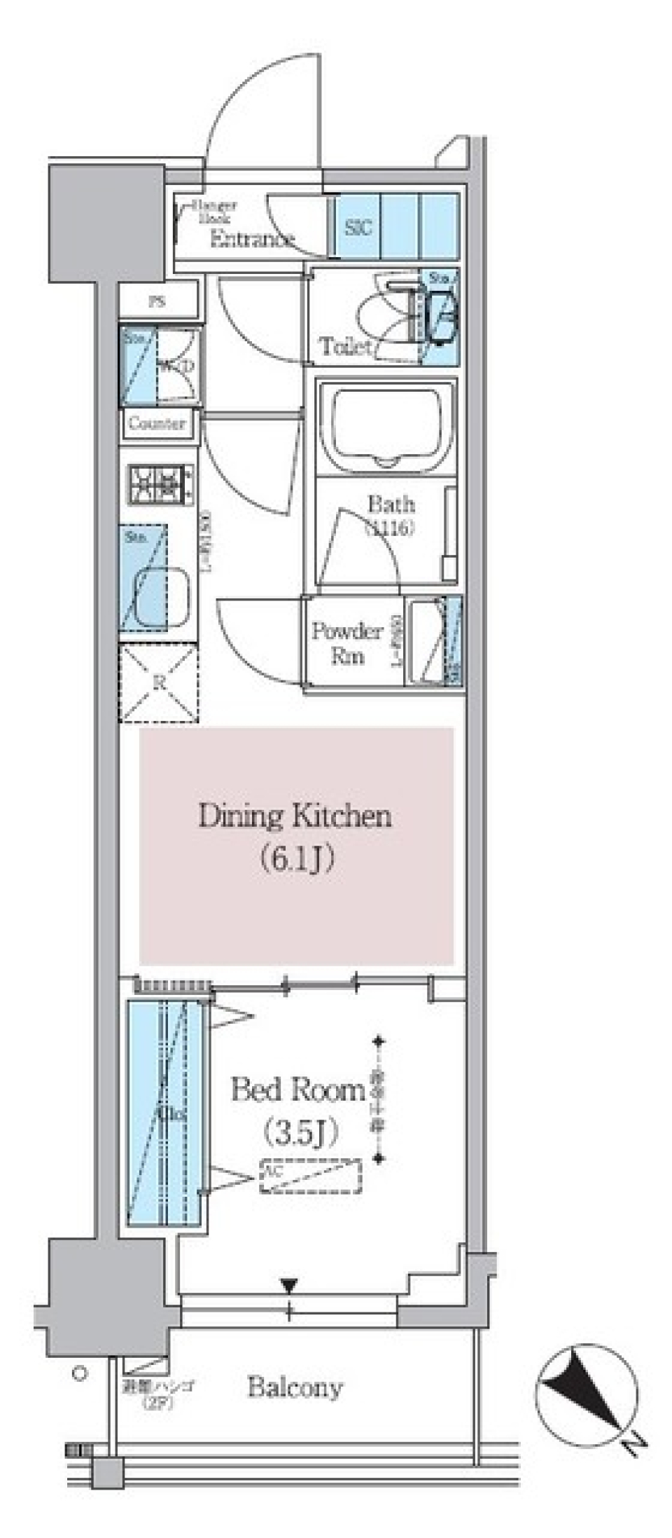 アーバネックス日本橋横山町　905号室の間取り図