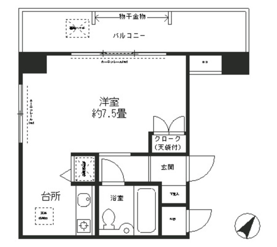 おひとりさま川崎ライフの間取り図