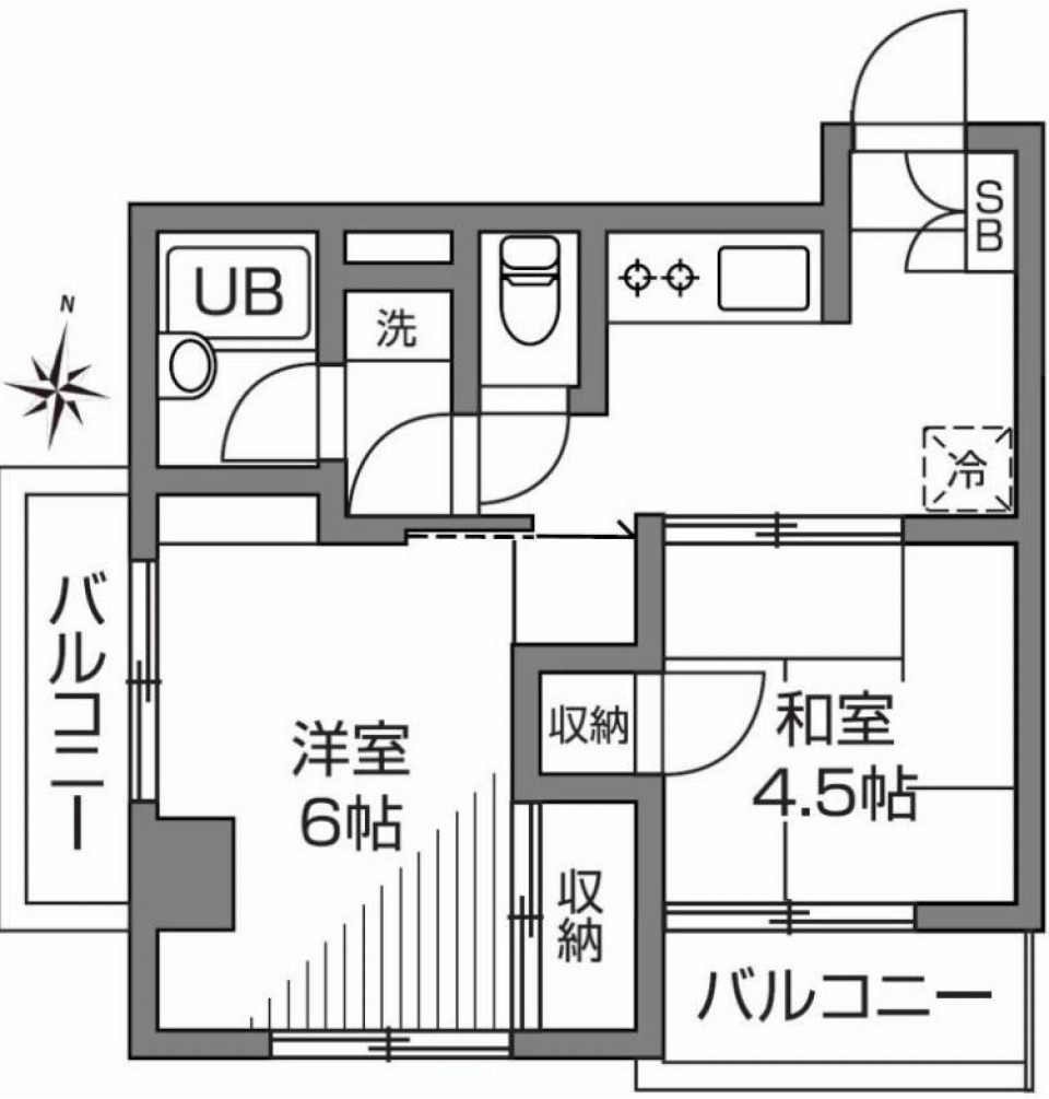 フロムファーストビル　402号室の間取り図