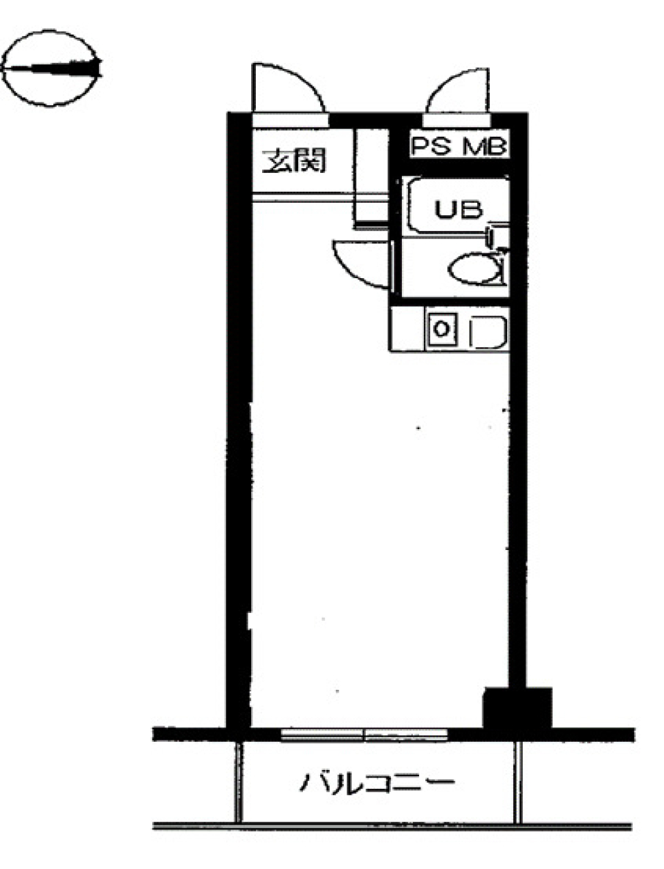 スカイコート市ヶ谷 115号室の間取り図