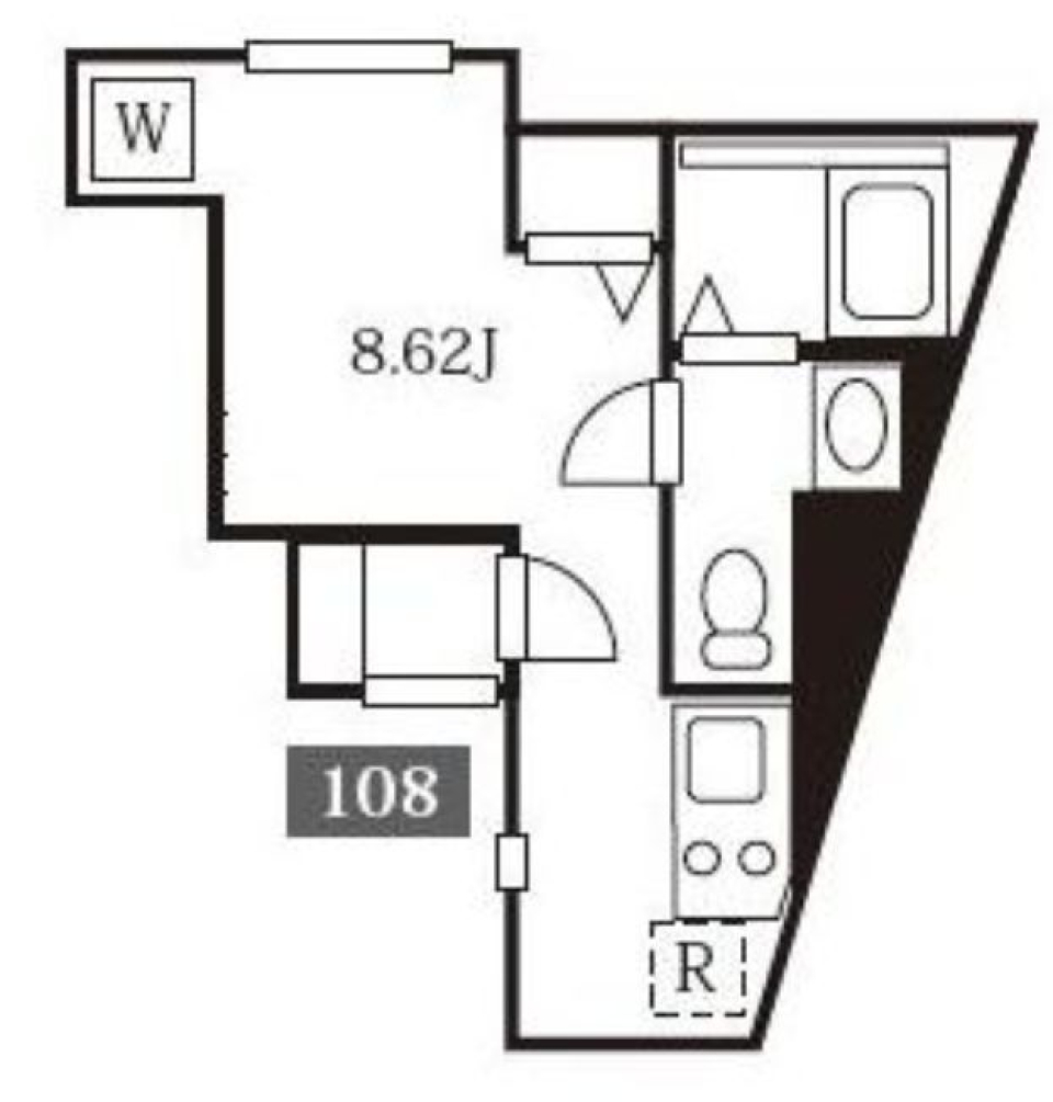 モダンアパートメント文京音羽　108号室の間取り図