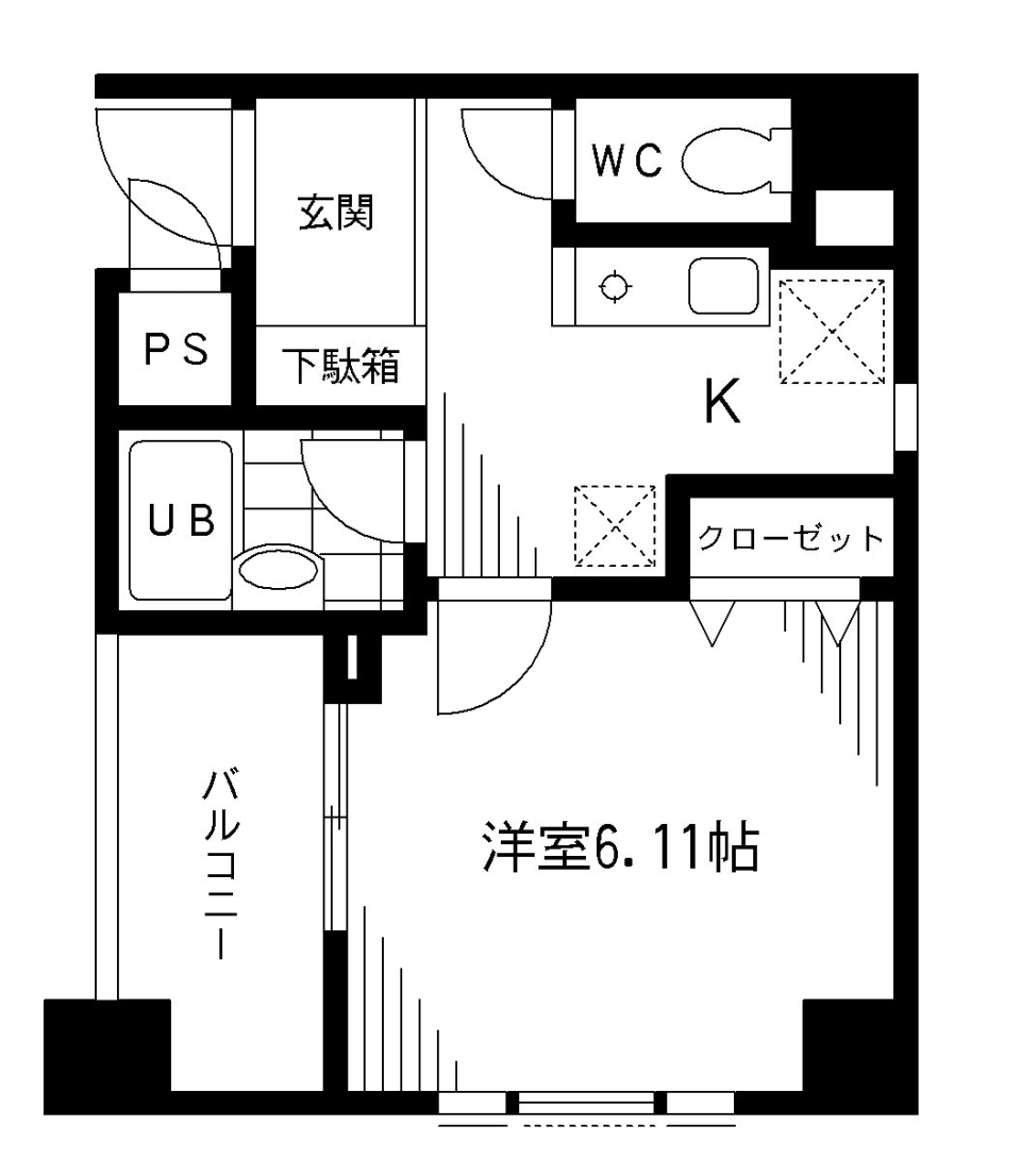 プライムアーバン千代田富士見　902号室の間取り図