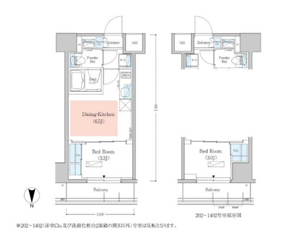 アーバネックス深川木場　803号室の間取り図