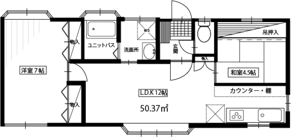 世田谷、和室に秘められた現代性の間取り図