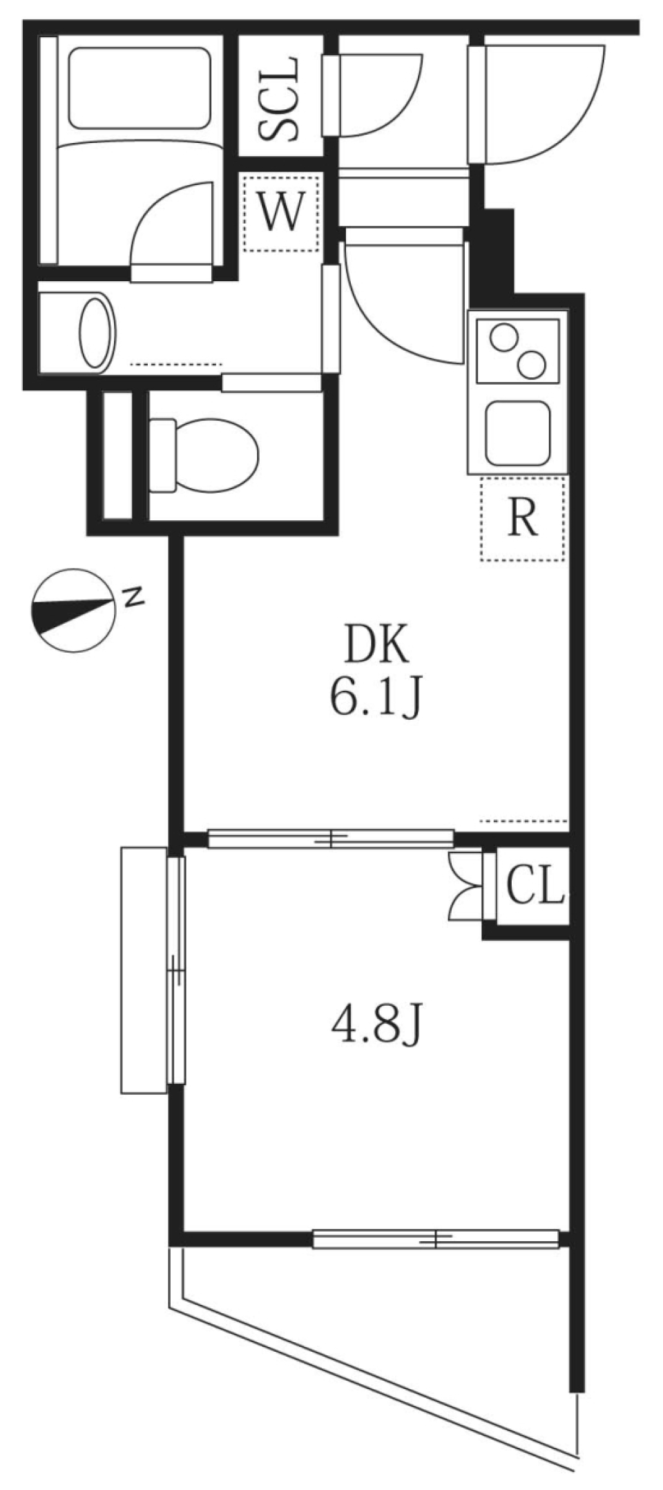 新宿、夜の帳が下りた街での間取り図