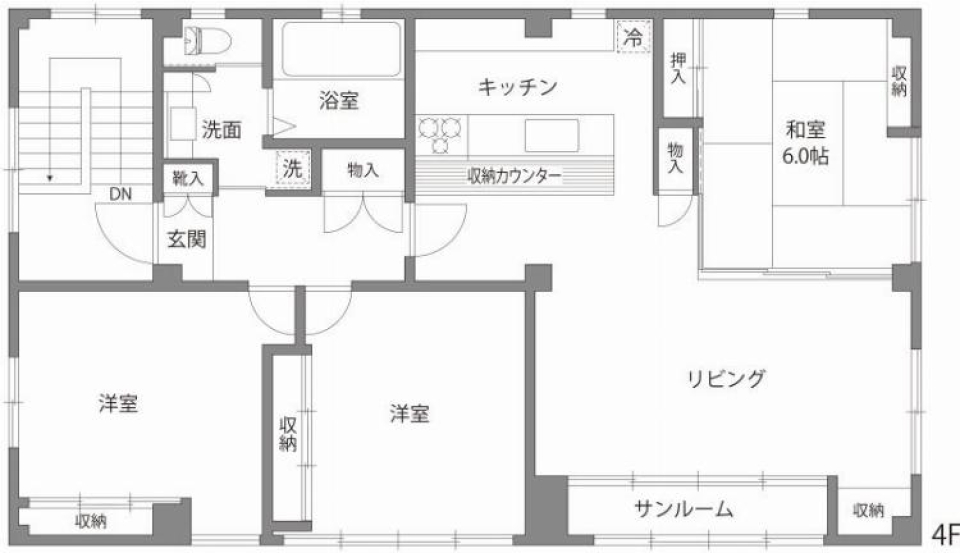 家族みんなが心地よく過ごせる3LDKの間取り図