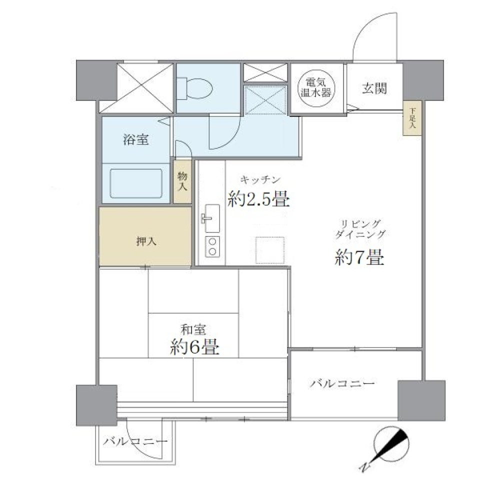 味わい深さを楽しむ1LDKの間取り図