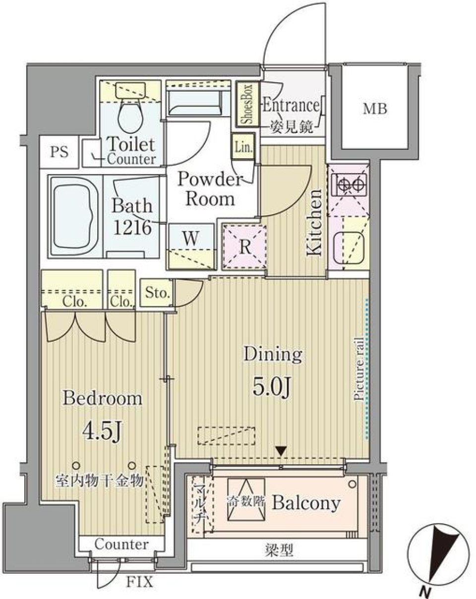 快適さと利便性、共存のお部屋！の間取り図