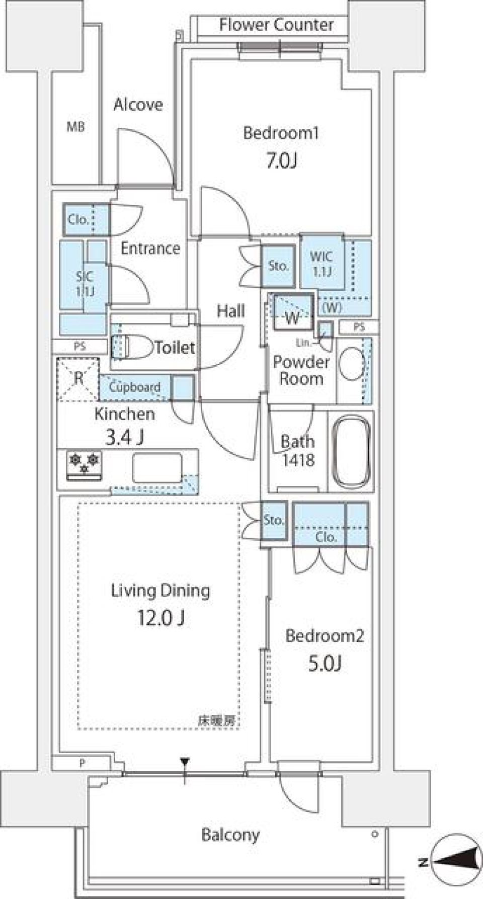 東京というマンハッタンを展望するの間取り図