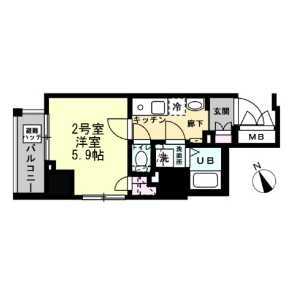 ヨコハマ　ソロ　ライフの間取り図