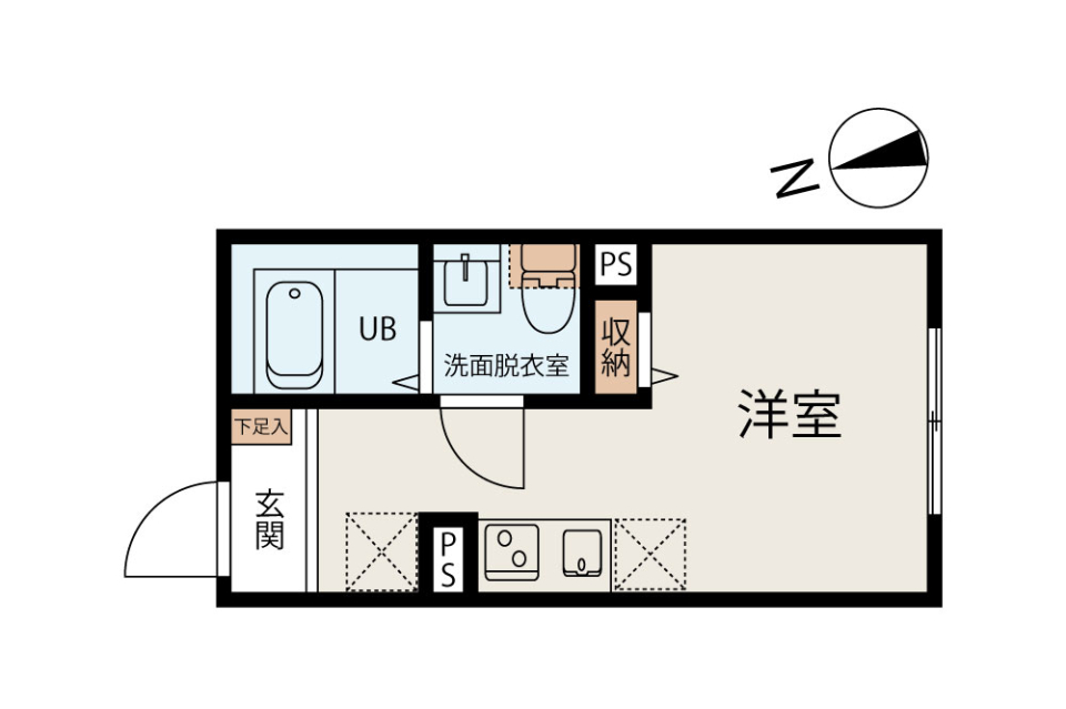 1K杉並コンフォートの間取り図