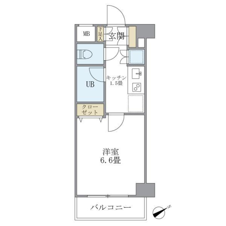 アーバン・ビート: 新宿の心地よいリズムで彩られたスタイリッシュ1LDKの間取り図