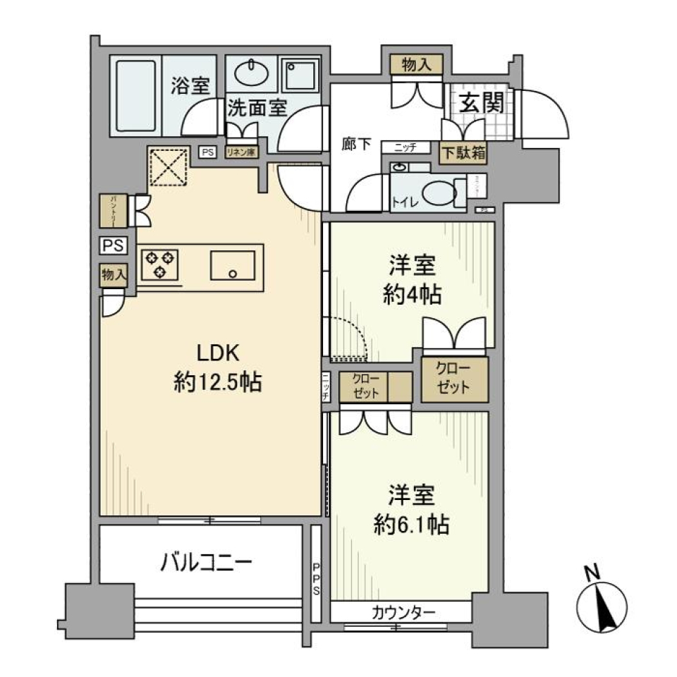 落ち着いたすこし大人な生活をの間取り図