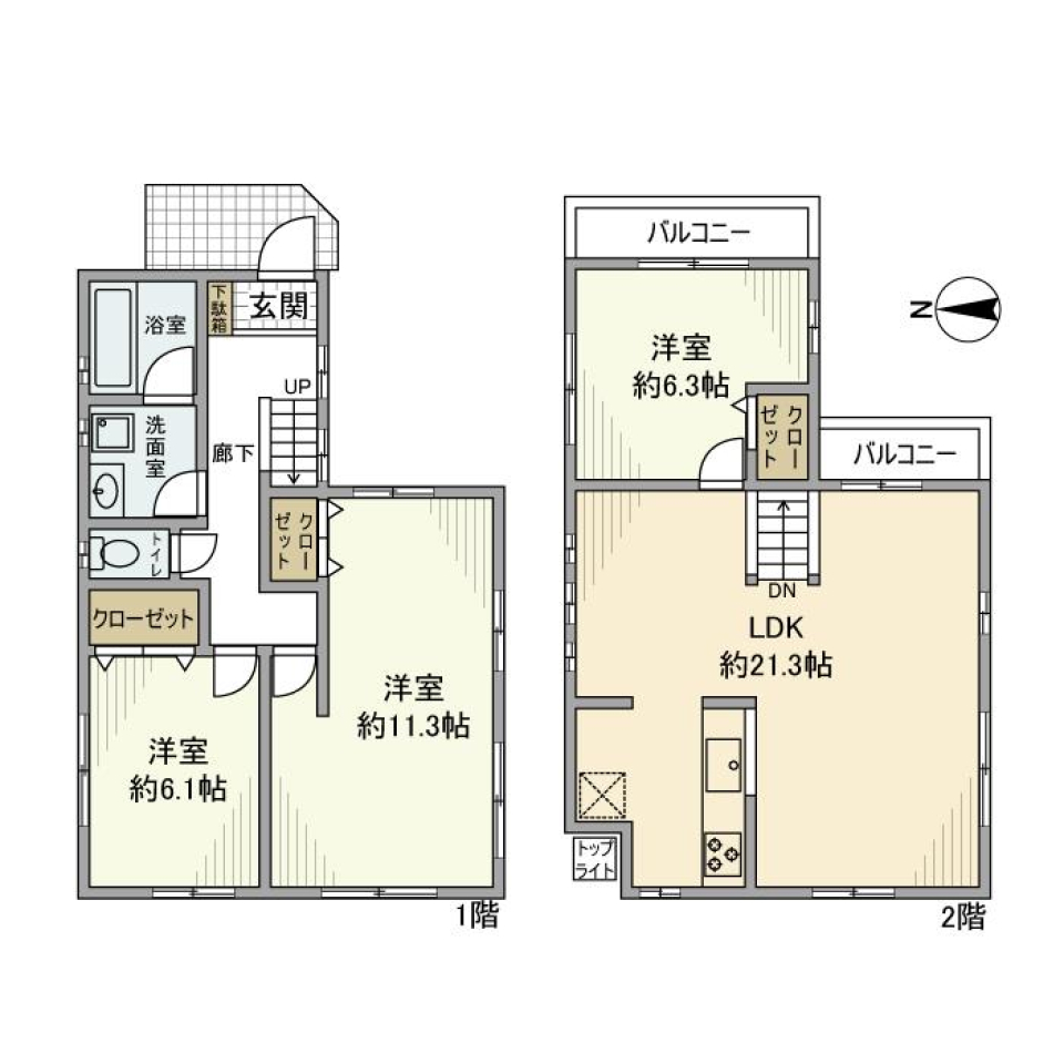 温かみのある家族の縁結びの間取り図