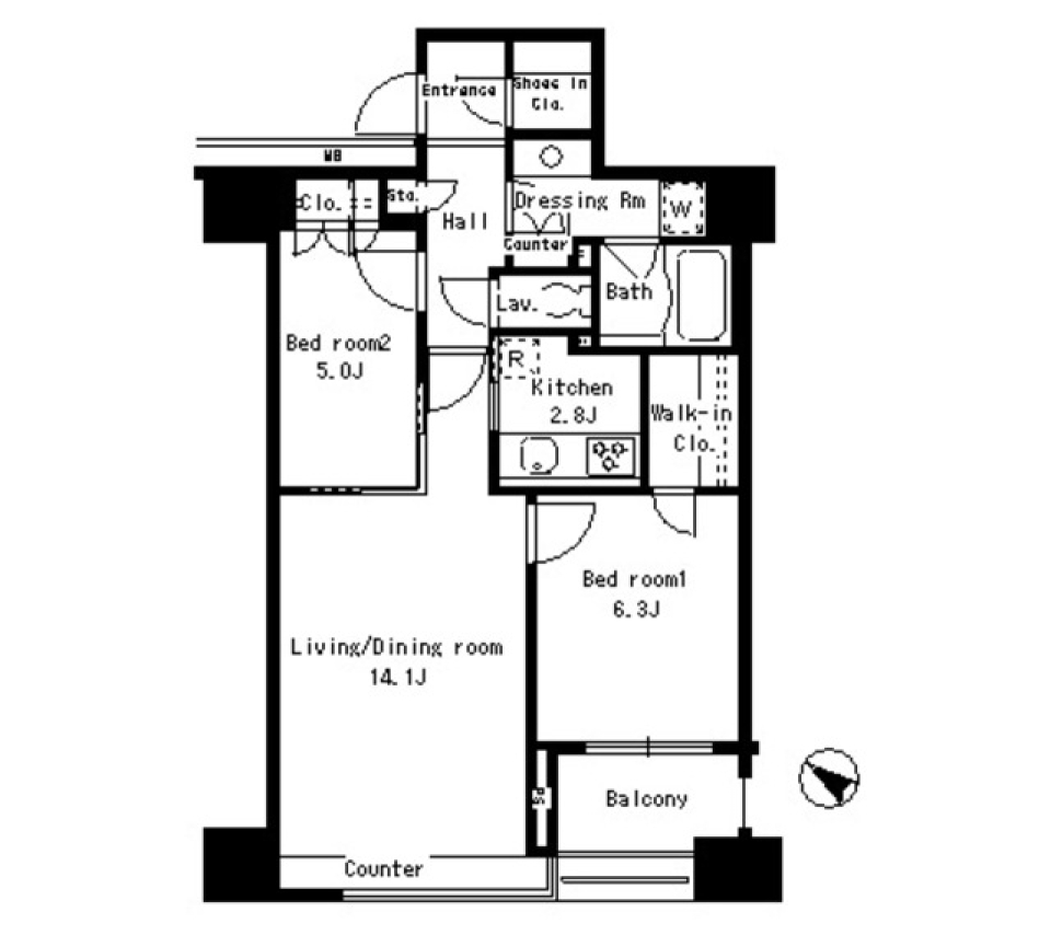 靴好きのためのお部屋、ここに誕生の間取り図