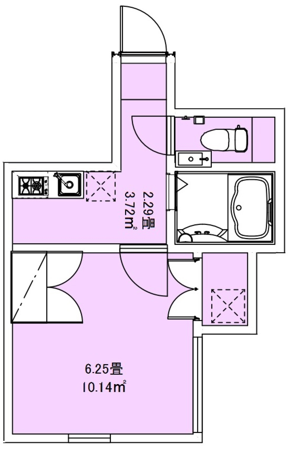 キッチンのデザインが珍しい？！の間取り図