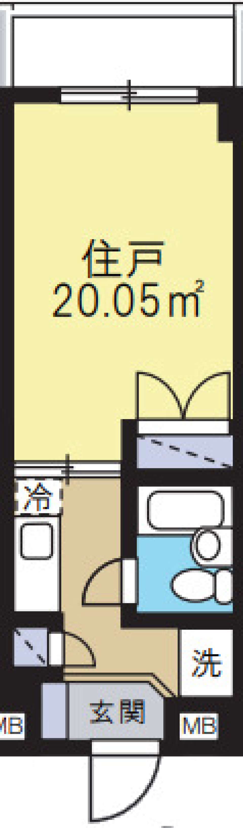 都会の緑、心地よいシンプルライフの間取り図