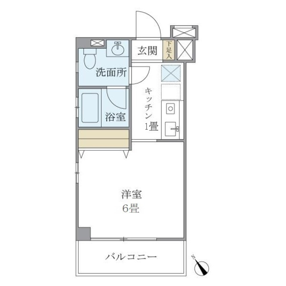 都会の緑に癒されての間取り図