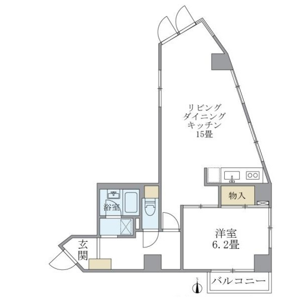 台形の魅力を楽しむの間取り図