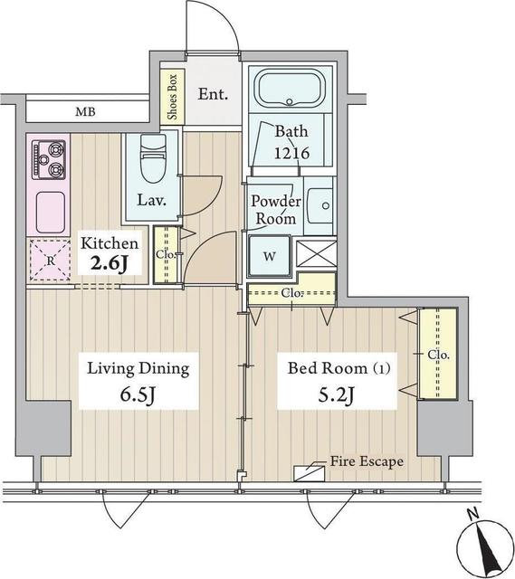 間取り。
※写真は同タイプ住戸です。