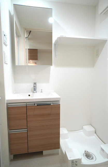 水回りに収納できるところが多いのは嬉しい！
※写真は同タイプ住戸です。