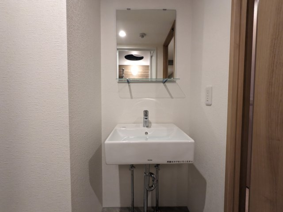 すっきりとした洗面台です。