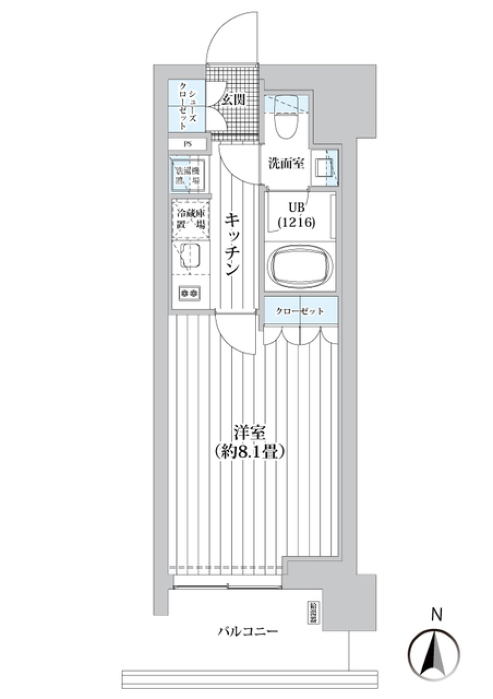 やっぱり清州白川の１Kはオシャレの間取り図