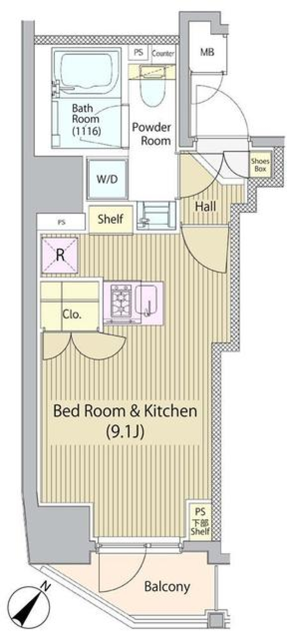 大人のモダンな上質空間の間取り図