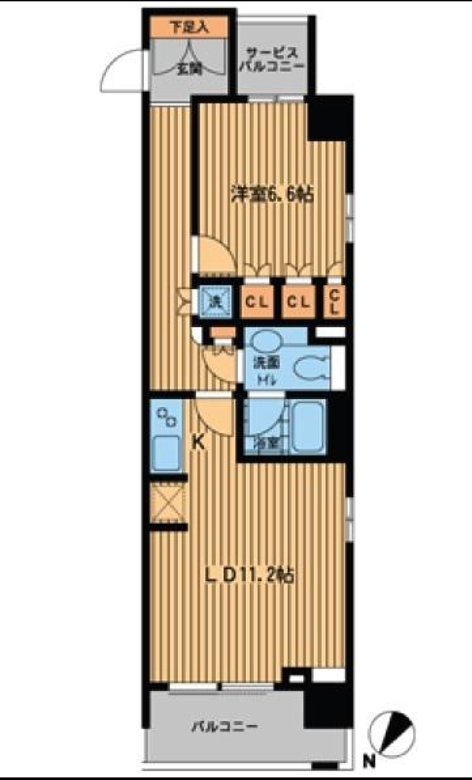自然光あふれるペットフレンドリー空間の間取り図