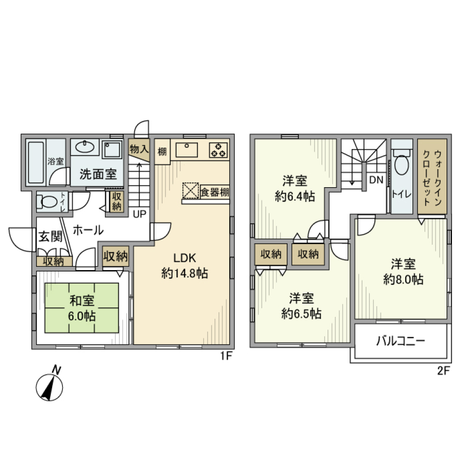 あざみ野南戸建［ペット可］の間取り図