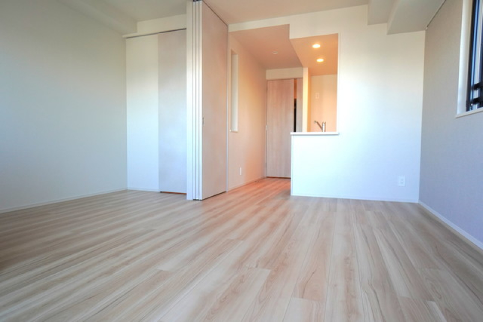 ９．６帖のリビングダイニングです。※写真は同タイプ住戸です。