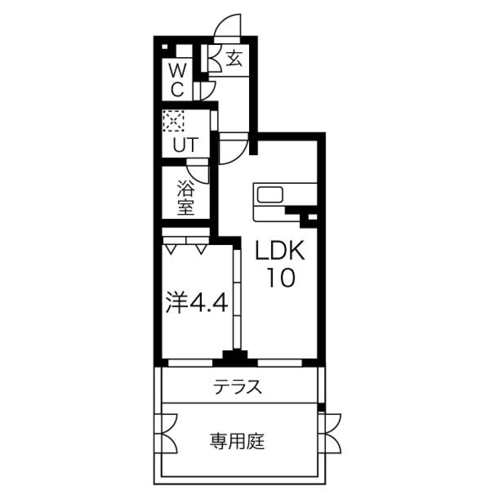 阿佐ヶ谷の浴室はフランスのホテルの間取り図