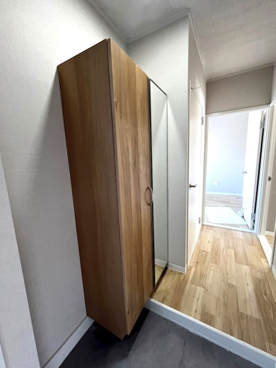 ※別部屋の写真です
玄関の様子。シューズボックスと全身鏡が付いています