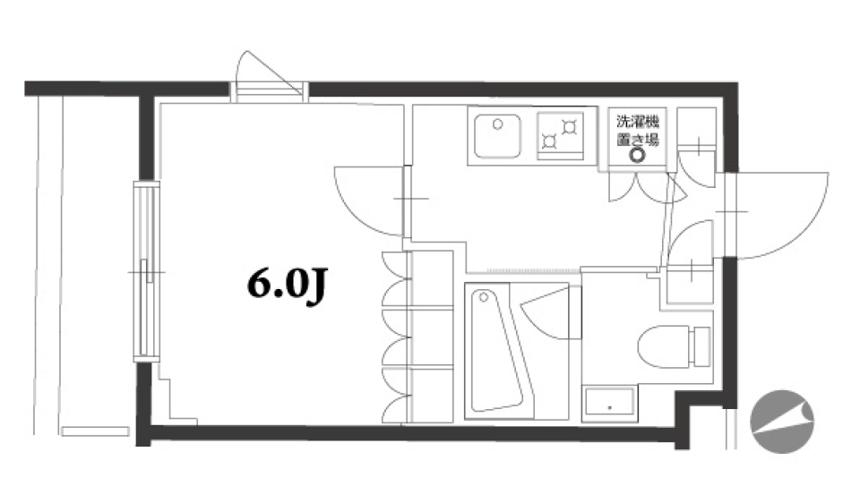 空とペットのひだまり：最上階の小さな愛のお部屋の間取り図