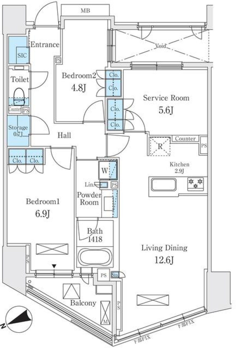 代官山ファミリーライフの間取り図