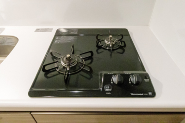 二口コンロで、お料理の幅も広がりそうです！
※写真は同タイプ住戸です。