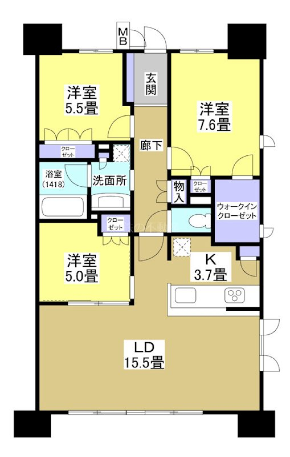 家族の集うおうちの間取り図